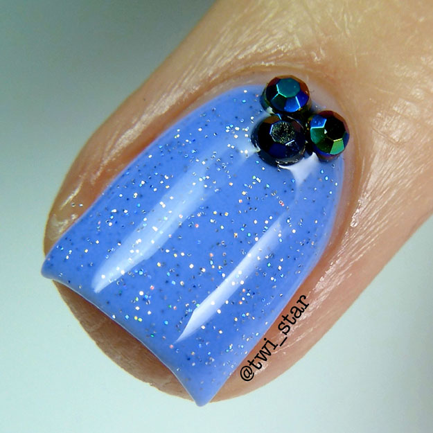 Boho Blues China Glaze Road Trip Collection swatch with Fairy Dust