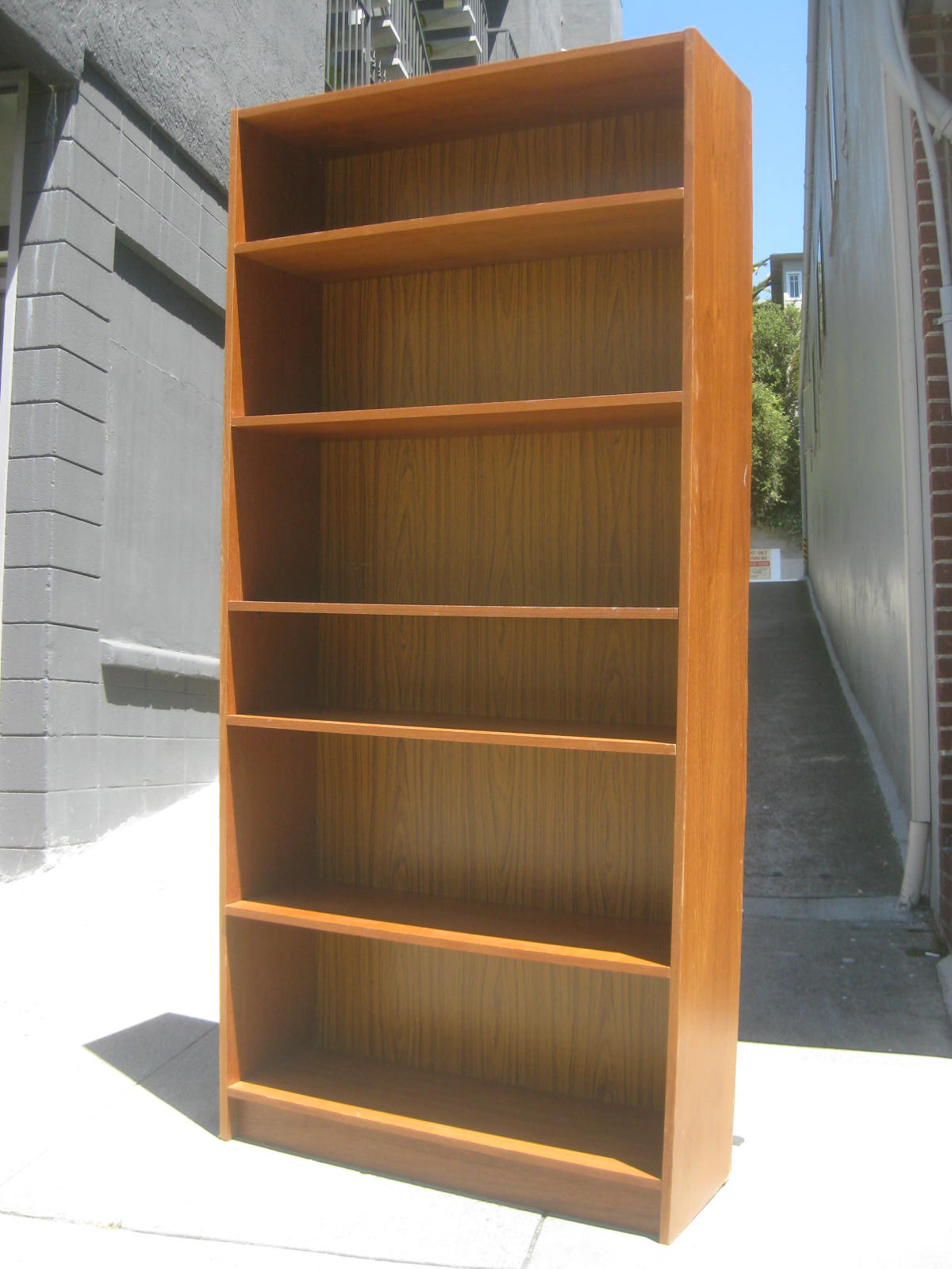 UHURU FURNITURE & COLLECTIBLES SOLD Teak Veneer Bookcase 50