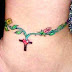 tattoo design rosary ankle tattoo on left ankle rosary ankle with