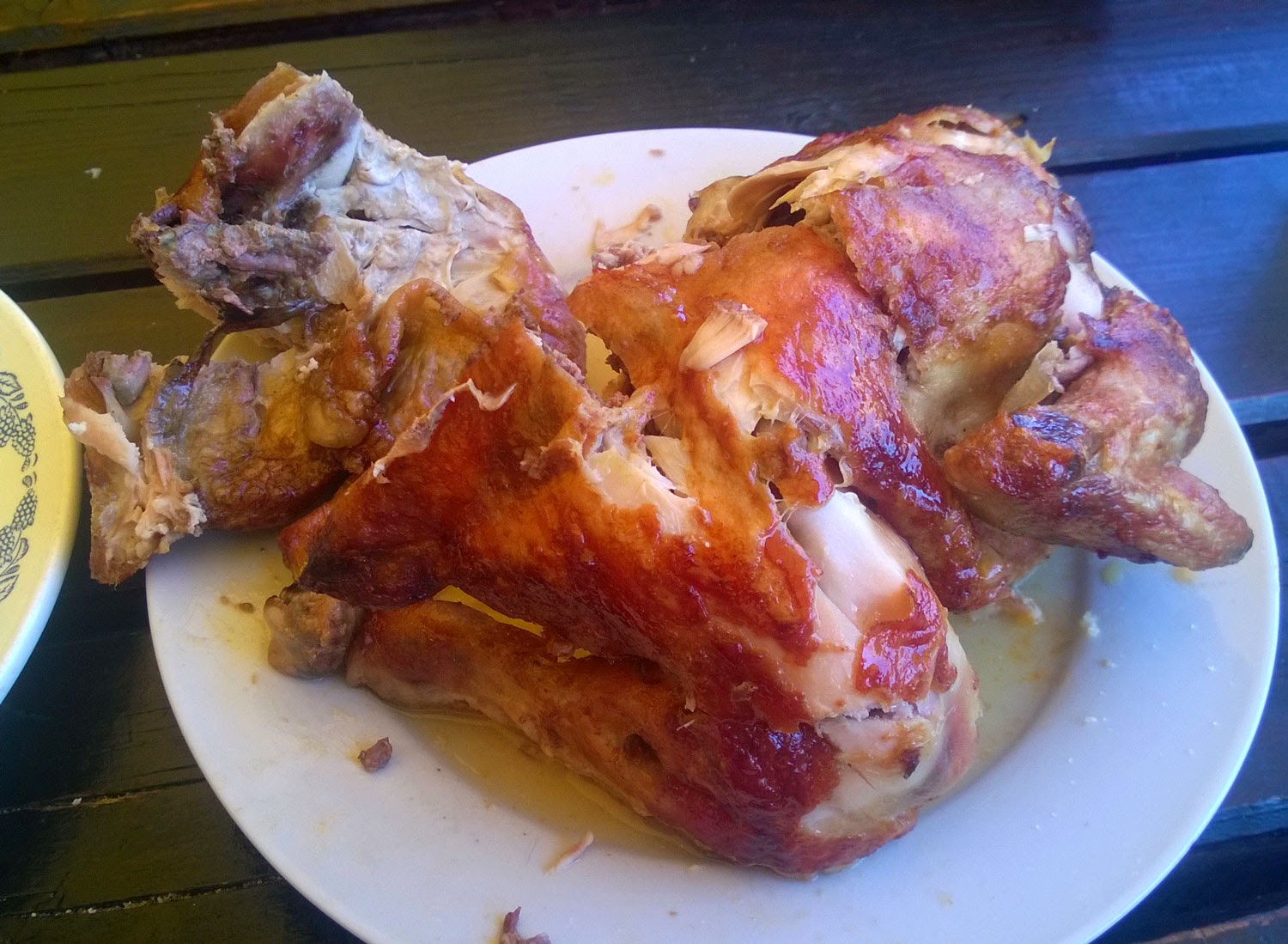Chicken just before we demolished it Chicken just before we demolished it