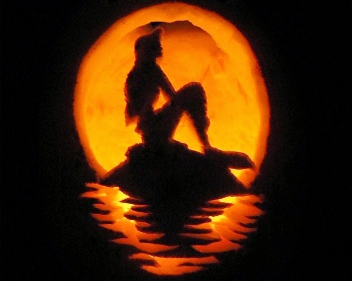 little mermaid pumpkin
