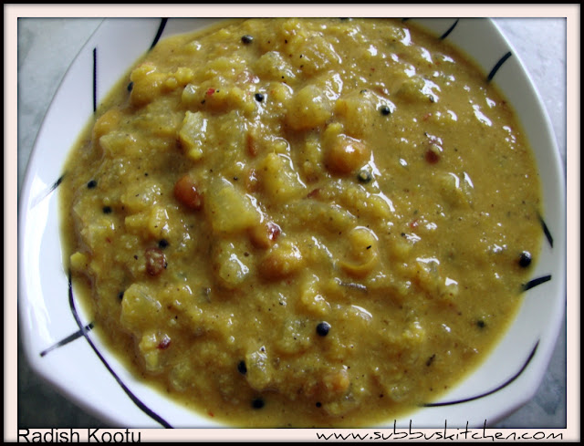 Radish Kootu (Mullangi Kootu) Radish Kootu