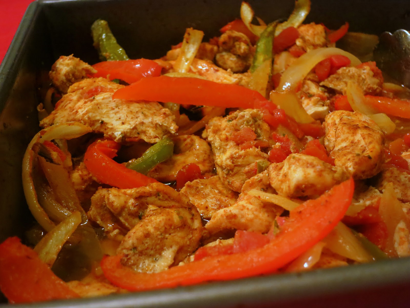 Elizabeth's Dutch Oven Oven Baked Chicken Fajitas