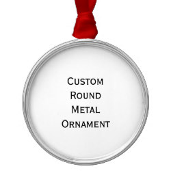 Custom Round Metal Photo Christmas Ornament