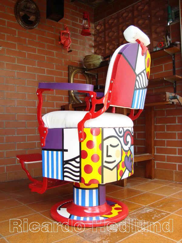 Cadeira De Barbeiro Antiga Ferrante Anos 50 Restaurada - R$ 6.990