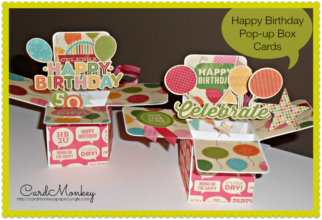 pink paper cottage safari animals card in a box