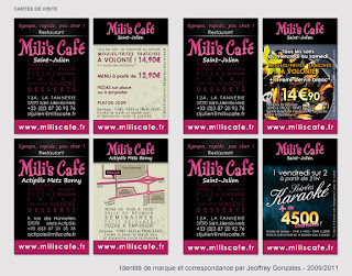 Mili's Café - Création cartes de visite
