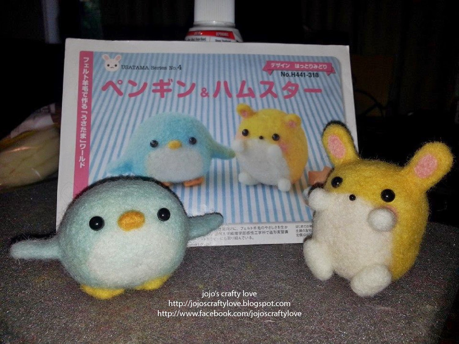 jojo's crafty love Hamanaka Penguin and Hamster needle felting kit