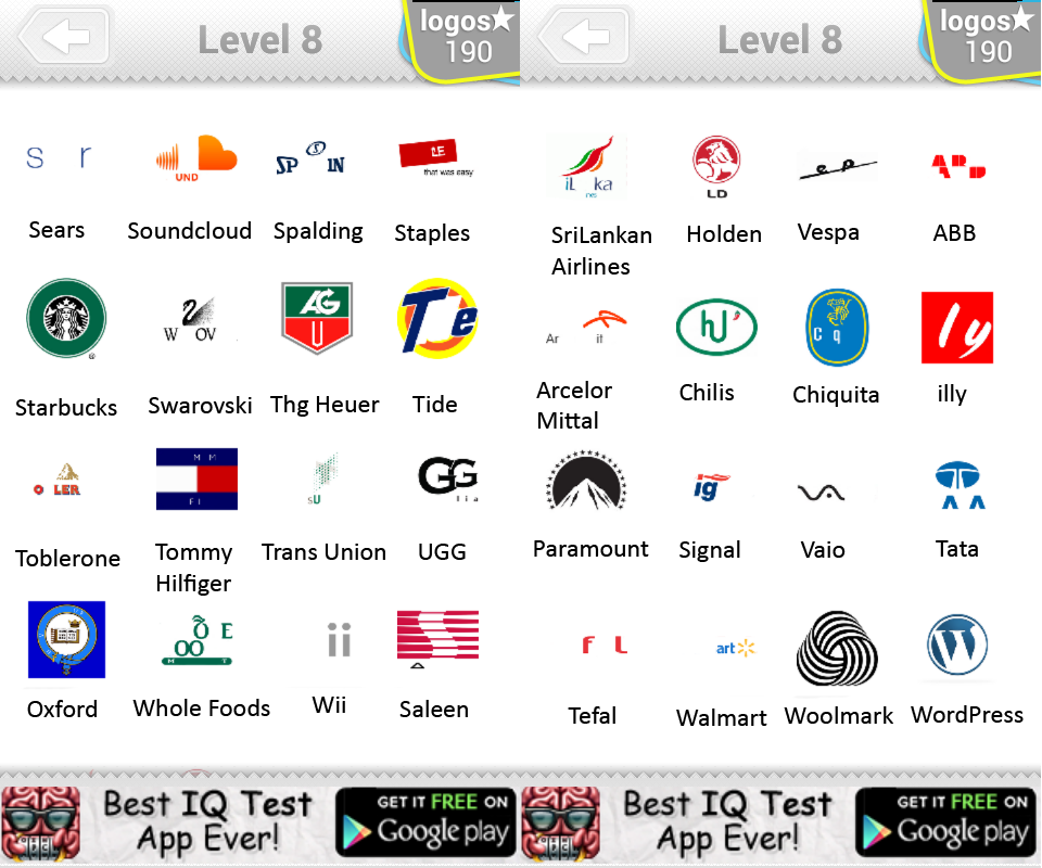 logo quiz answers to level 1 logo quiz answers to level 1