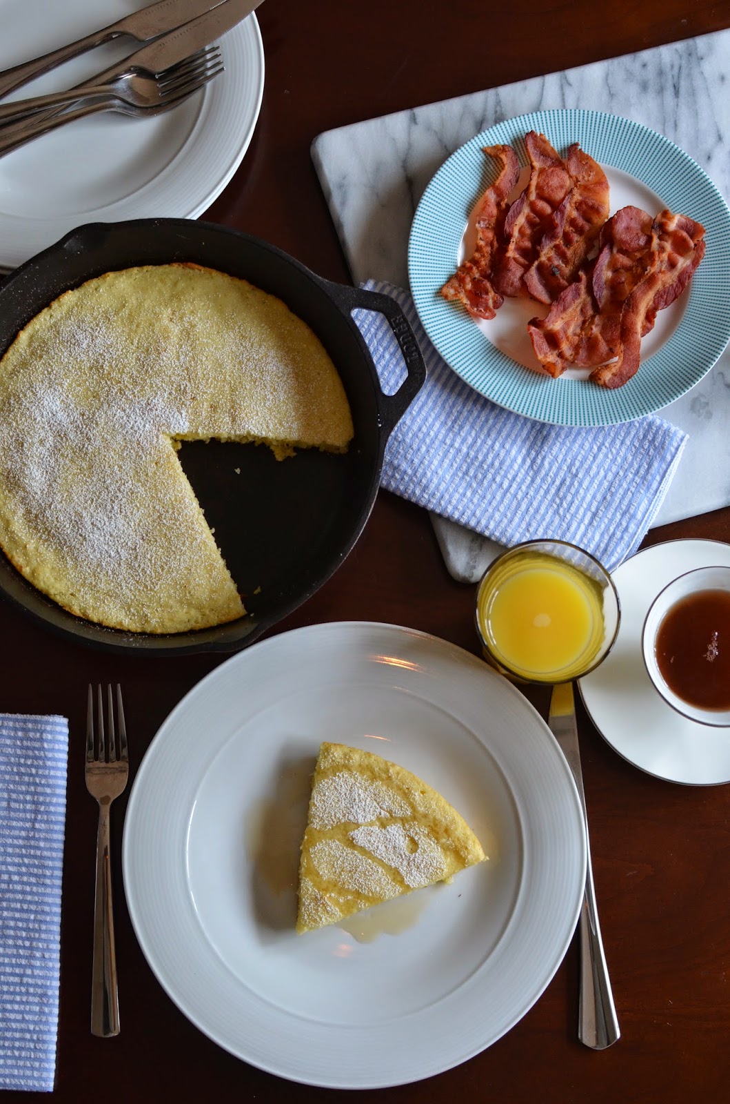 Playing with Flour One big ovenbaked skillet pancake