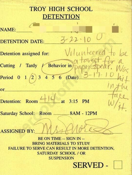 another word for detention