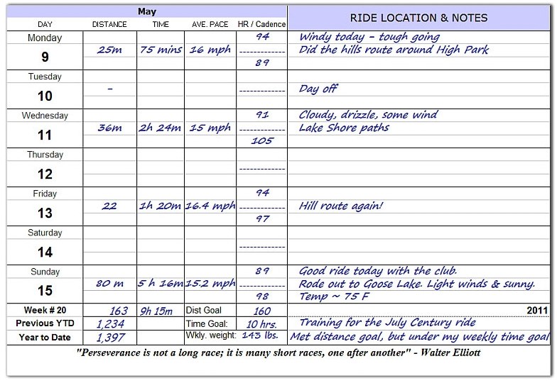 running log book