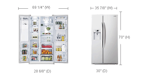 Samsung Refrigerator Size Chart