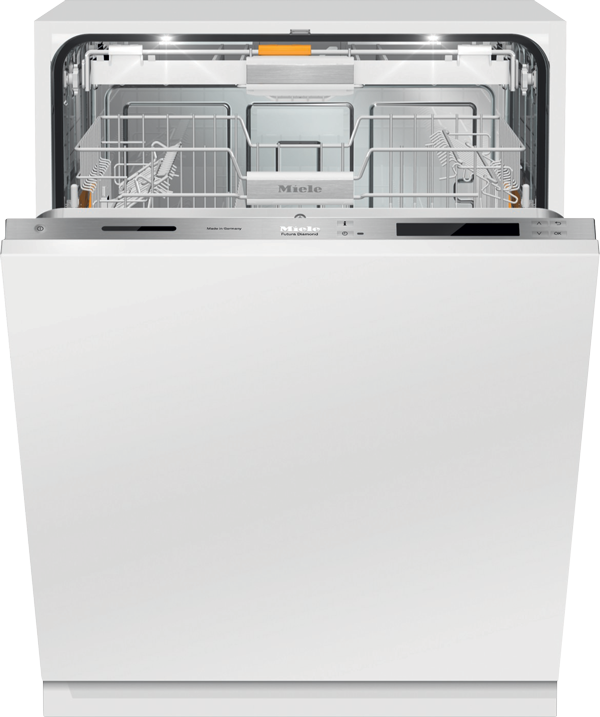 dishwasher with door partially open