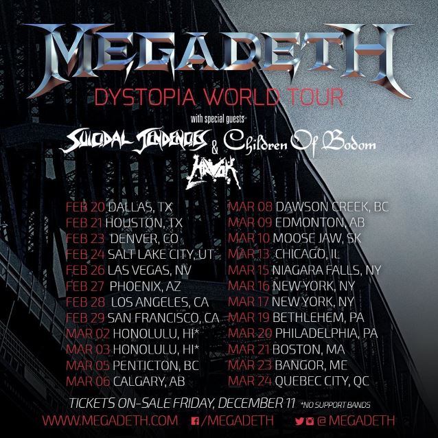 Megadeth to Headline Dystopia World Tour NataliezWorld