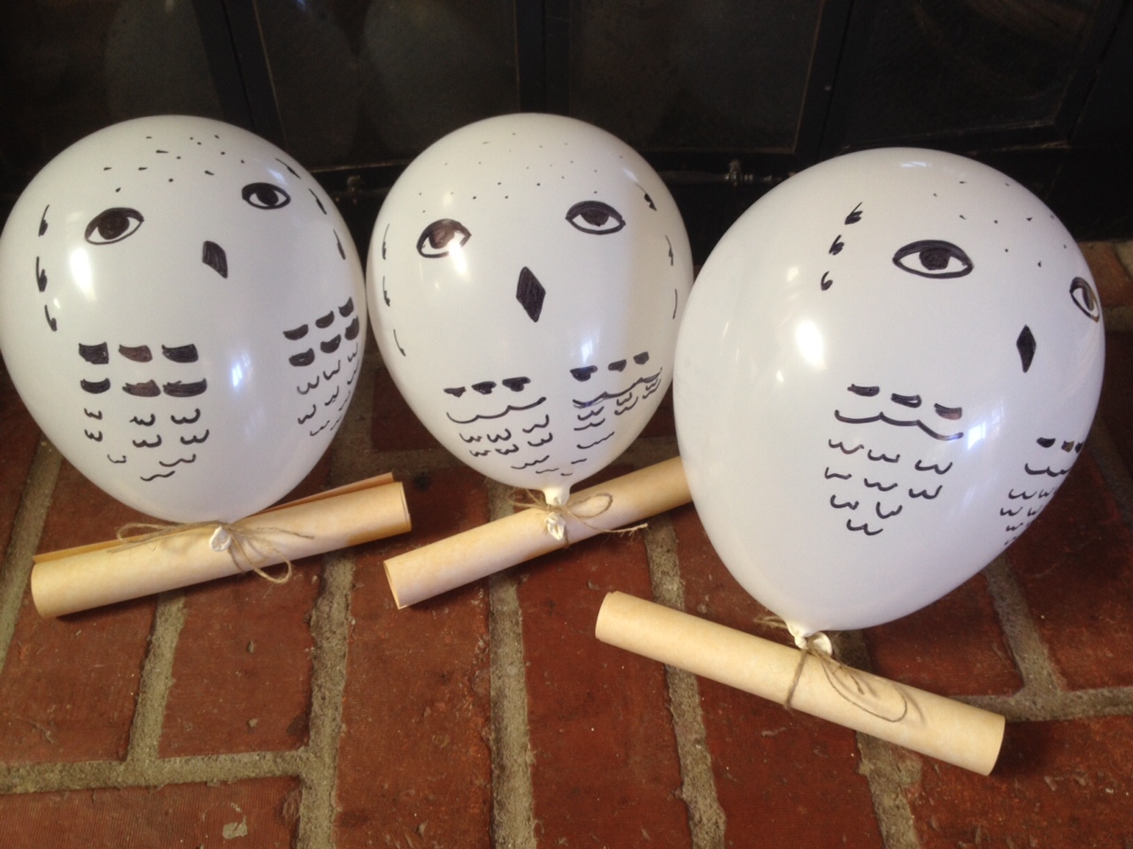 Harry Potter Birthday Party Ideas Invitation Scroll delivered by owl