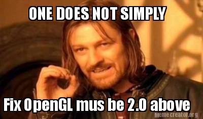 Cara mengatasi Error OpenGL must be 2.0 above