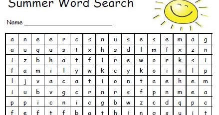 Empowered By THEM: Summer Word Search