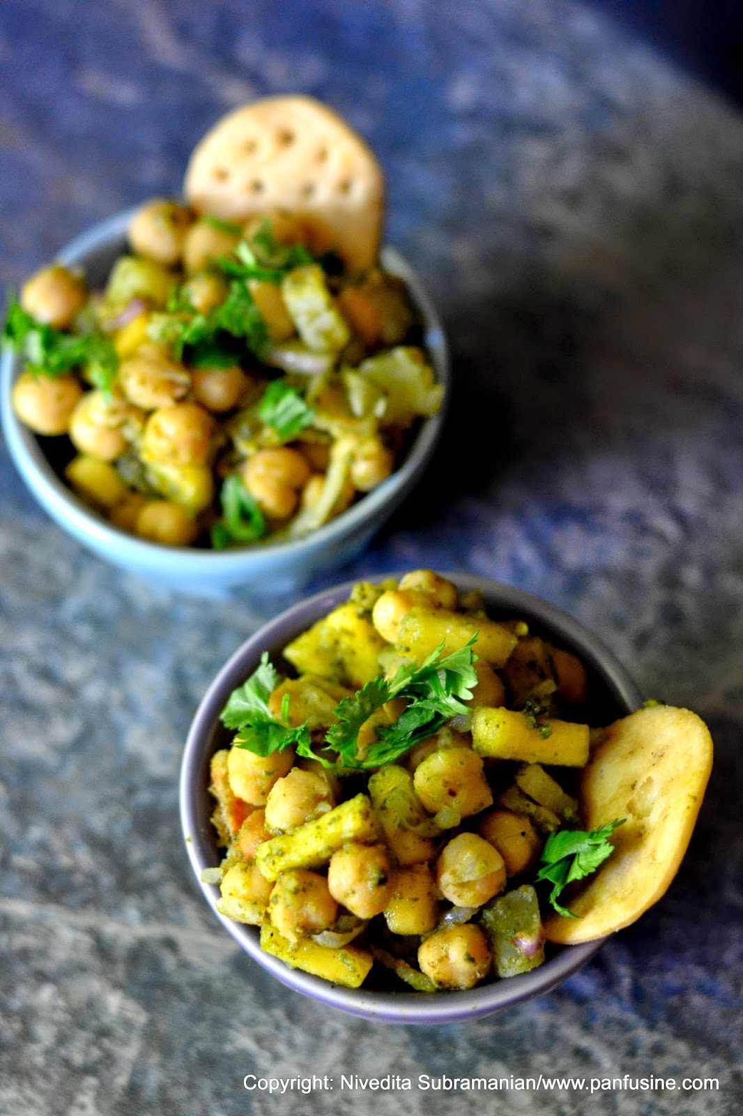 Day 169 Garbanzo and Peach 'chaat'