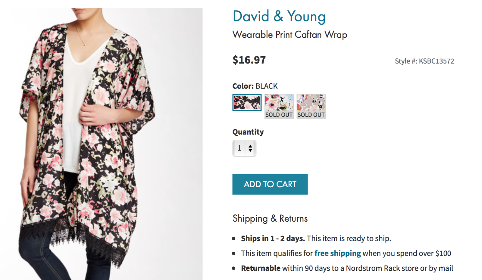 nordstrom rack caftan