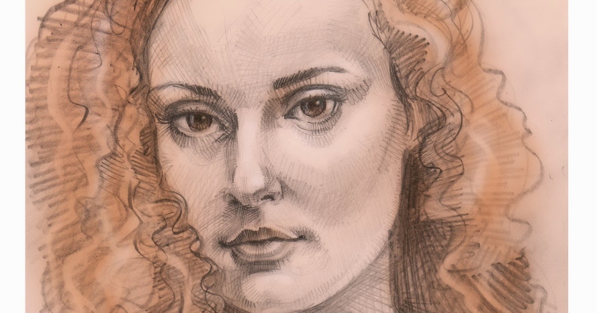 A young lady portrait - pencil sketch