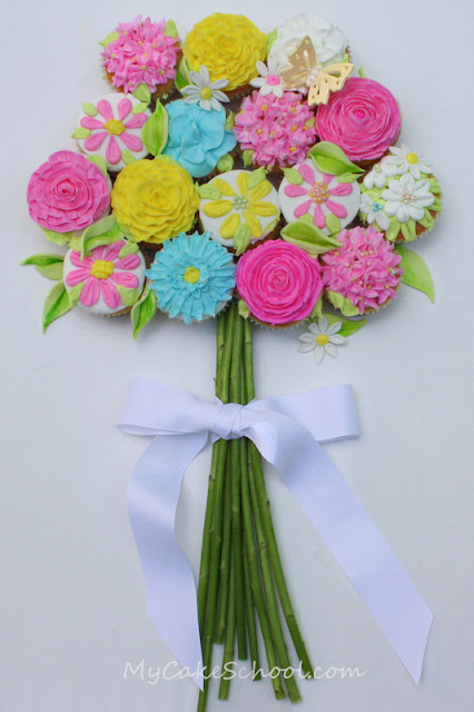 ramo de flores con cupcakes