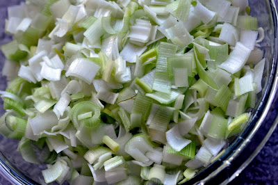 Sliced Leeks - Photo by Michelle Judd of Taste As You Go