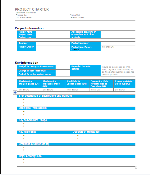 project charter template project management project charter sle 1 project charter template project management project charter sle 1
