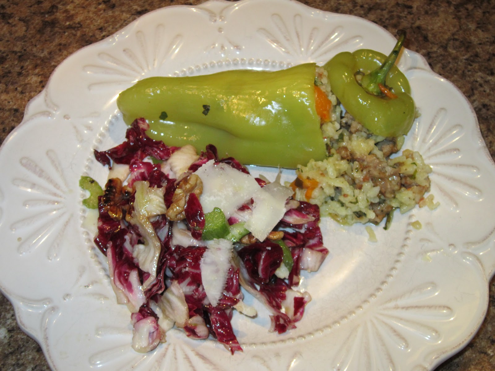 The Italian Next Door Stuffed Cubanelle Peppers and Radicchio Salad