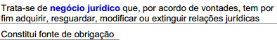 O que é o contrato resumo teoria geral do contrato