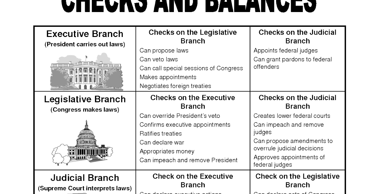 Checks And Balances Chart