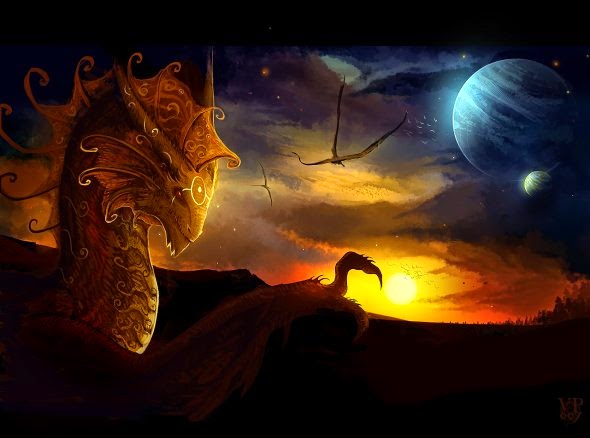 Dragões, monstros gigantes e deuses ancestrais nas ilustrações de fantasia de Natalia Ponce Natalia Ponce VampirePrincess007 deviantart ilustração fantasia dragões monstros gigantes