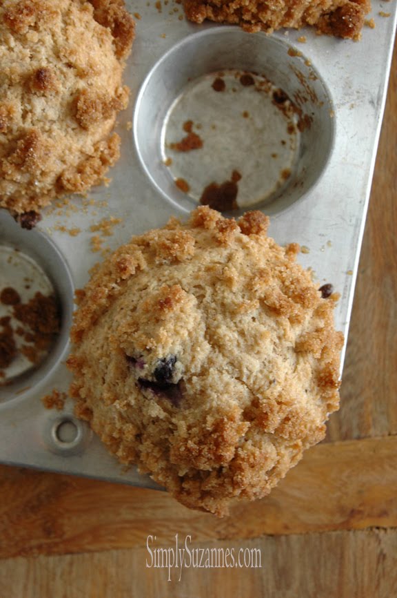 100% whole-wheat blueberry muffins