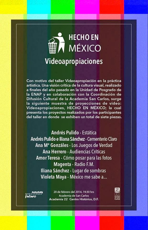 Videopropiación, Live Cinema & Arte Sonoro en la Academia de San Carlos