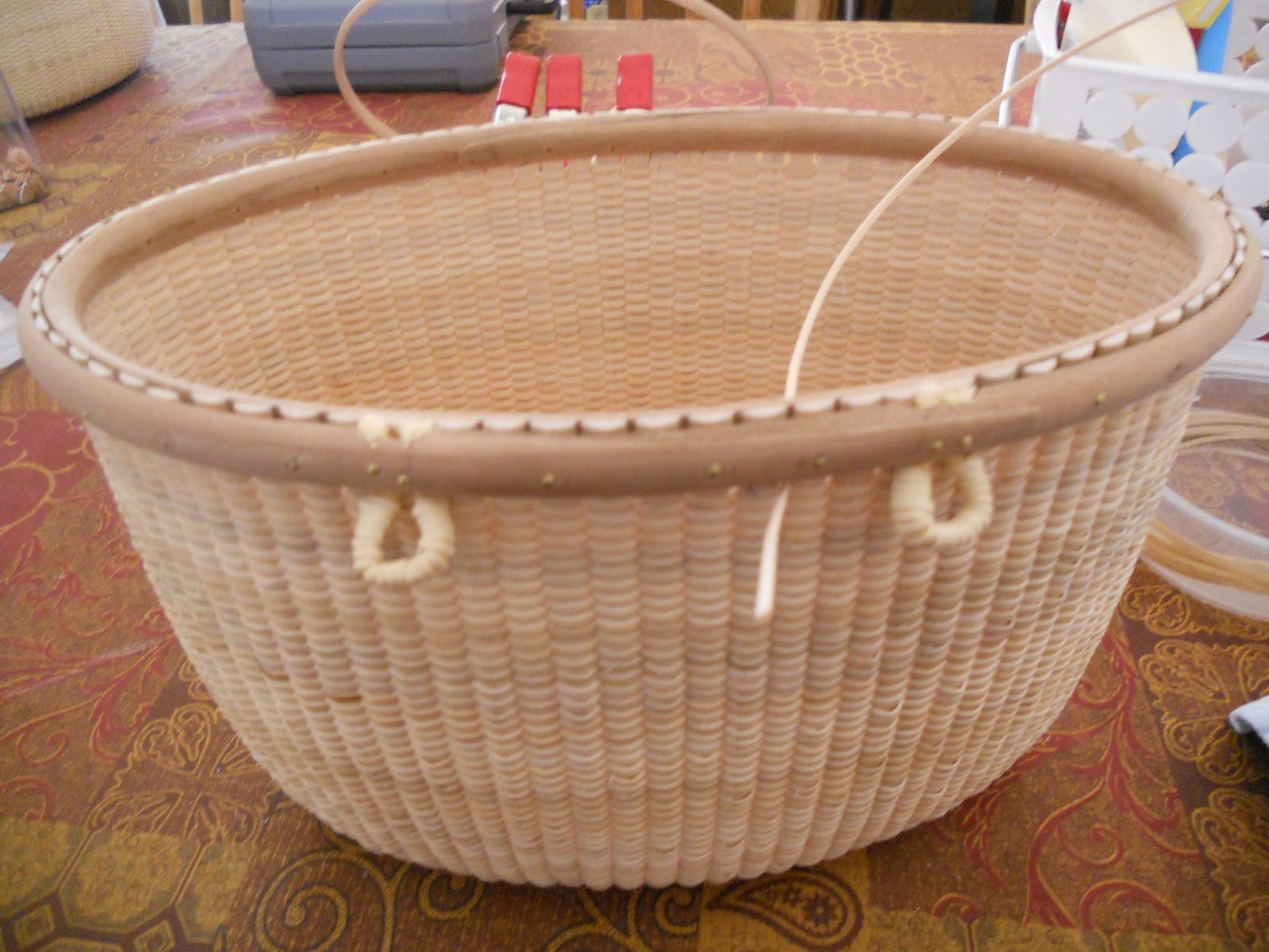 ナンタケットバスケット△7オーバル エボニーオーバーレイハンドル