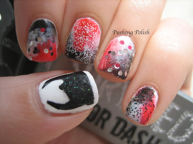 Warrior Dash nail art Warrior Dash nail art