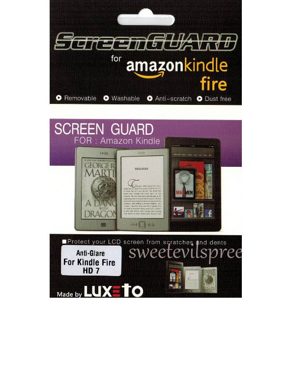Kindle Fire HD Screen Protector S10 in Singapore AntiGlare (SOLD OUT) Sweetevil’s Spree