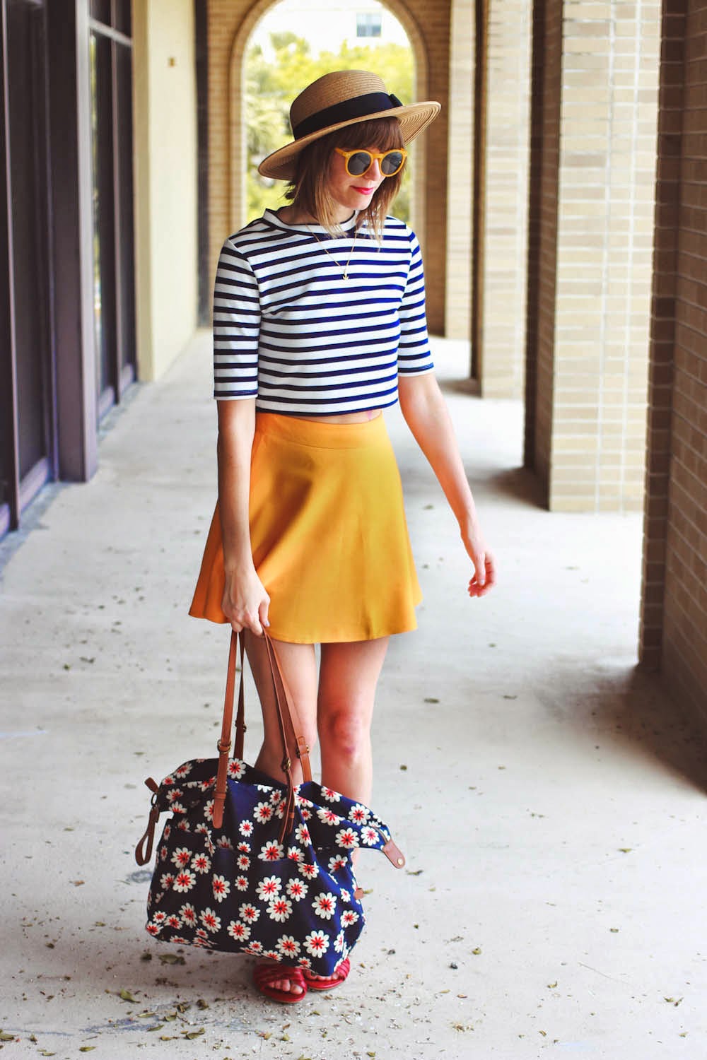 stripes and florals miami fashion blog