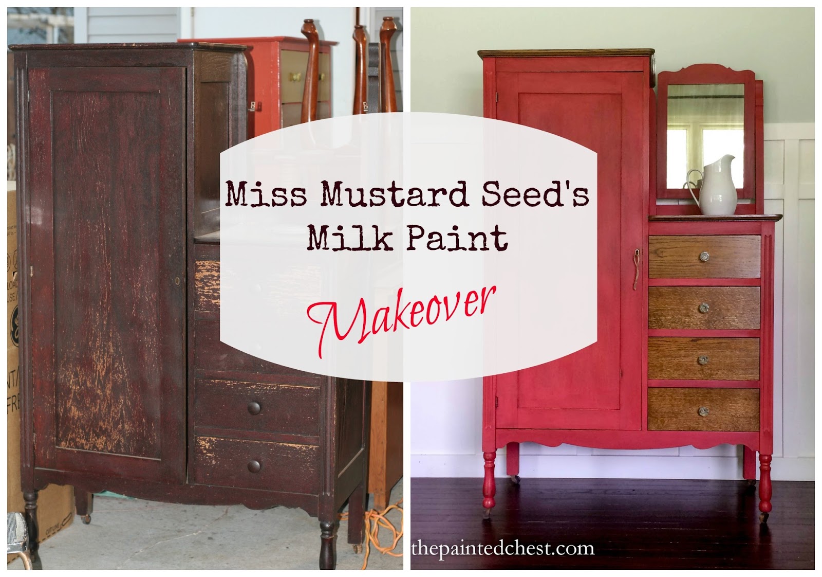 The Painted Chest Tricycle Red Wardrobe Makeover