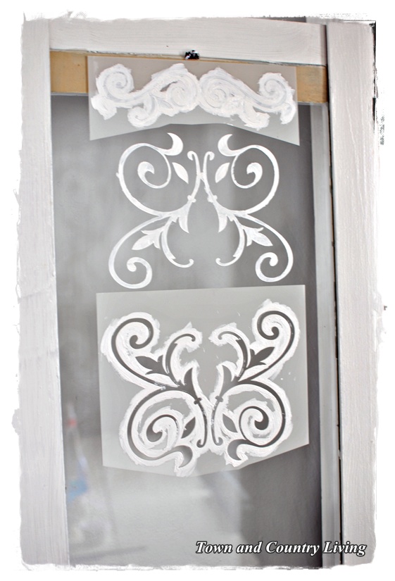 How to Stencil Glass Doors Live Creatively Inspired