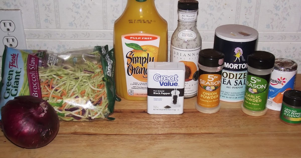 The Unabashed Kitchen Wench Broccoli Slaw with Orange Poppy Seed Dressing