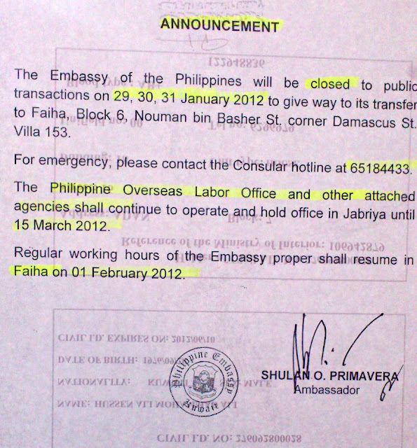 the viewing deck Philippine Embassy Requirements on Kuwait Visit Visa