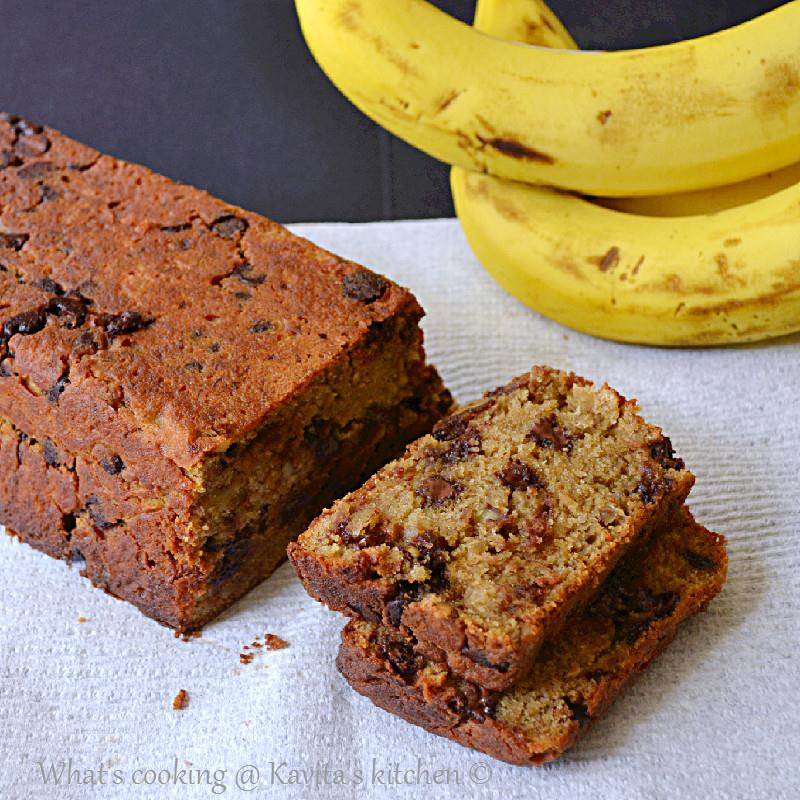 Eggless Chocolate Banana Walnut Cake Eggless Chocolate Banana Walnut Cake