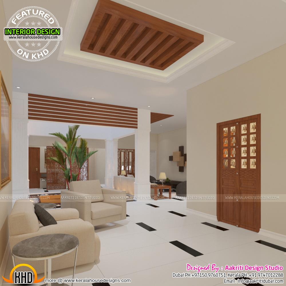 Master bedroom, foyer, study room kerala home design and floor plans