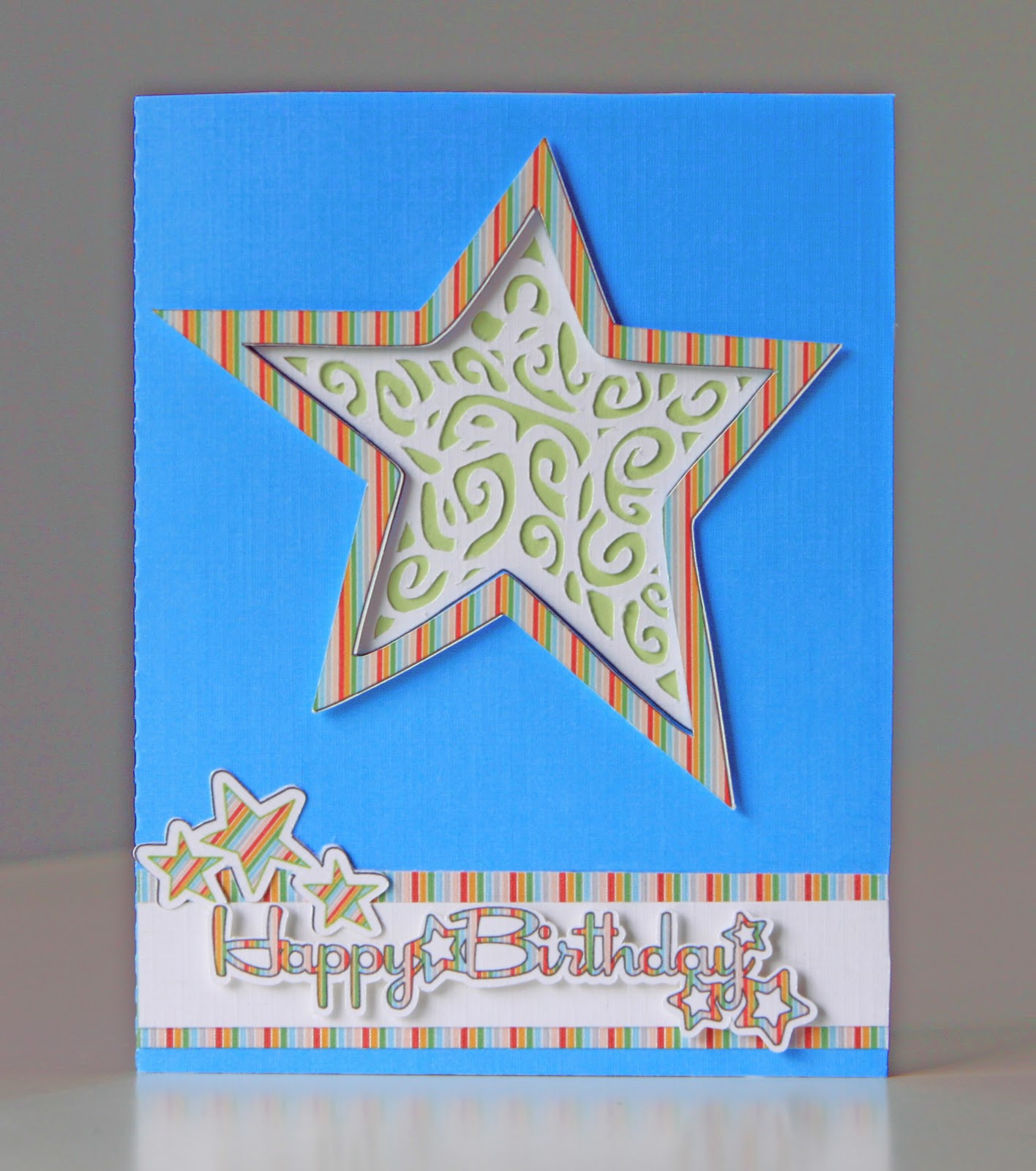 debbie does crafts silhouette star birthday card star birthday card