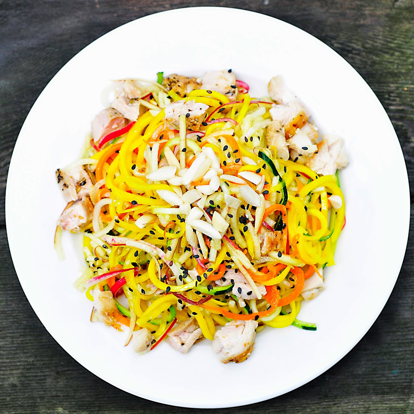 Simply Gourmet Asian Style Spiral Salad with Chicken