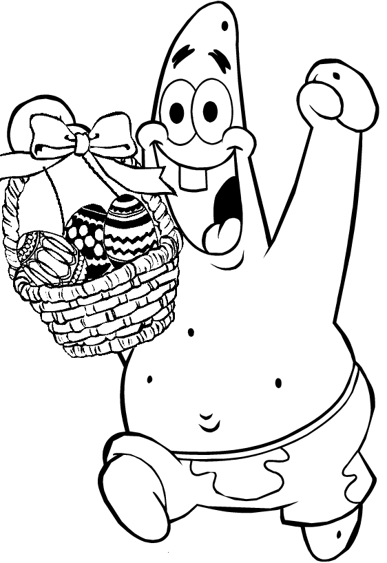 Spongebob Easter Coloring Pages spongebob coloring pages
