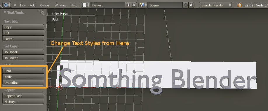 how to edit text on blender on mac