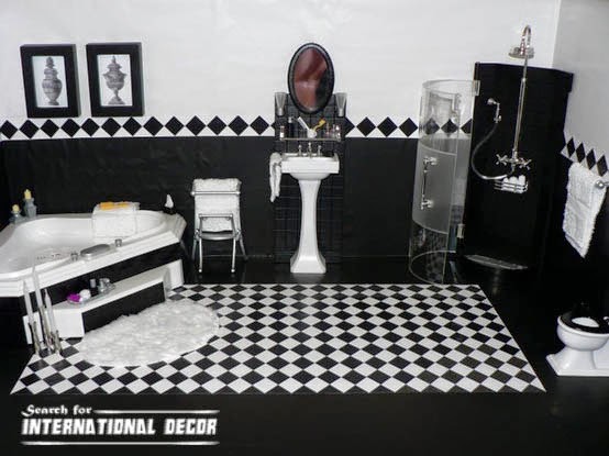 bathroom decor trends,bathroom design ideas,black and white bathroom ideas