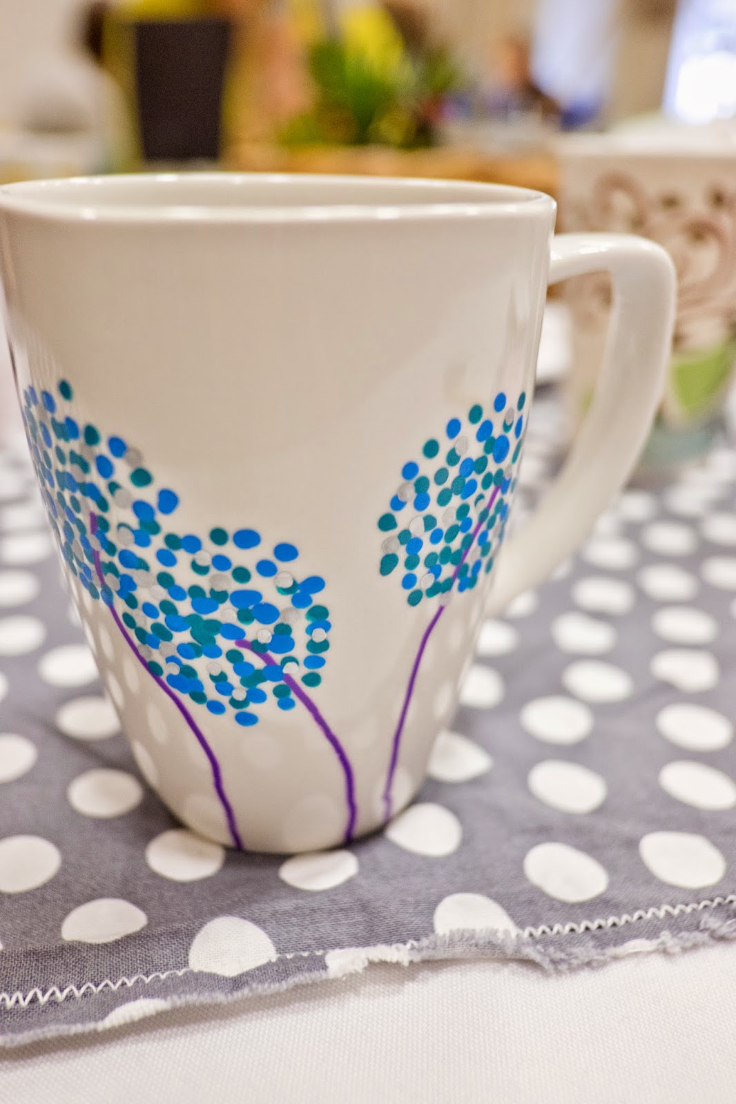 Domestic Fashionista DIY Paint Pen Coffee Mugs